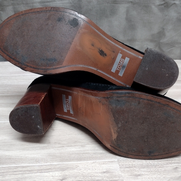 Toms ‘Lunata’ Black Suede Ankle Boots Women's‎ Size 11 - Picture 9 of 10